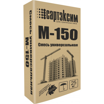 Цементно-песчаная смесь М-150 25 кг