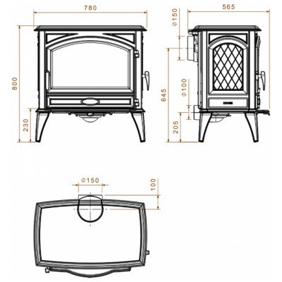 Дровяная печь-камин Dovre 760WD