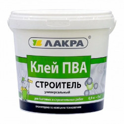 Клей ПВА 0,9кг.универсальный Строитель Лакра