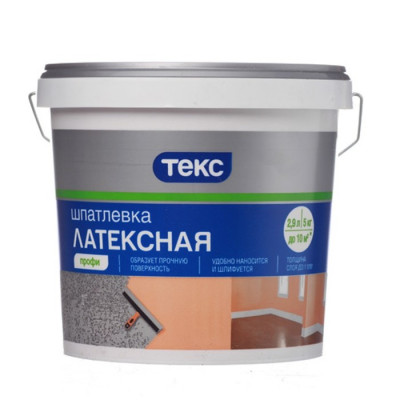 Шпатлевка латексная ТЕКС Профи 5кг.