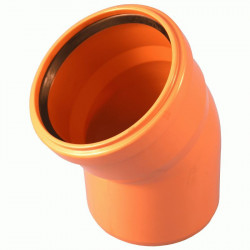 Отвод НПВХ d.110*45° СИНИКОН рыжая
