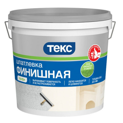 Шпатлевка финишная латексная ТЕКС Профи 8кг.
