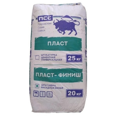 Шпатлевка Пласт - финиш на белом цементе 20кг.