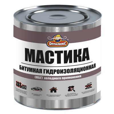 Мастика Оптилюкс битумная гидроизолирующая МБГ 1,8кг