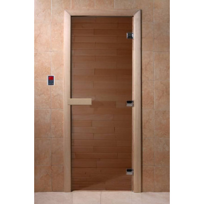 Дверь 700х1900мм коробка хвоя, бронза "Теплый день" DoorWood 