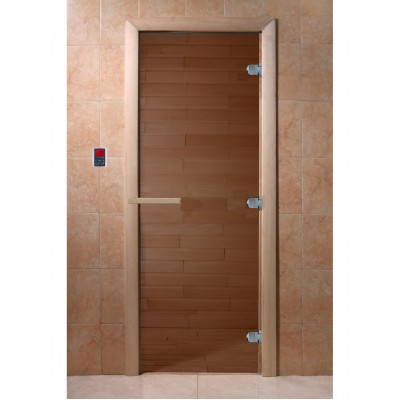 Дверь 700х1900 мм бронза, коробка листва "Теплый день" DoorWood 