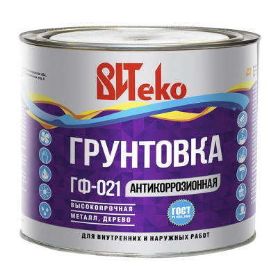 Грунтовка ГФ-021 антикоррозионная красно - коричневый ВИТеko 1,8 кг