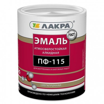 Эмаль ПФ-115 зеленый Лакра 1 кг