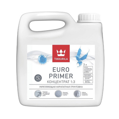 Грунтовка акриловая EURO PRIMER TIKKURILA 3 л