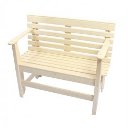 Скамья 1200х870х480 с подлокотниками (липа)