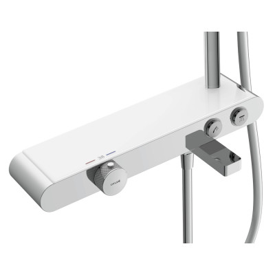 Душевая система Cersanit Vivo А64089 кноп. управление лейка 3 режима + душевой шланг + троп.душ