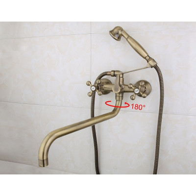 Смеситель для ванны FRAP F2619-4 бронза