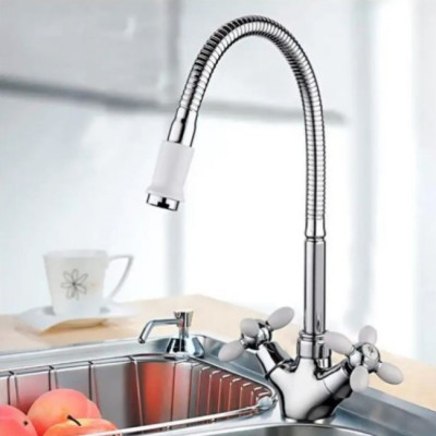 Смеситель для кухни FRUD R43127-7 белый гибкий излив