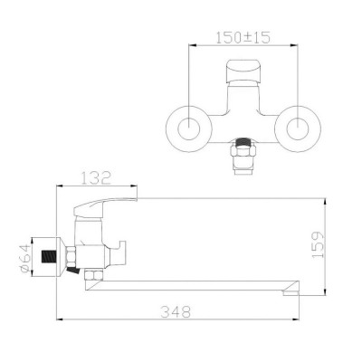 Смеситель для ванны Gota Rocio Alicanto G254810 Смеситель для ванны Gota Rocio Alicanto G254810