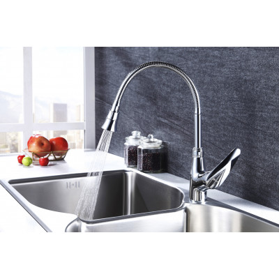 Смеситель для кухни Lemark Linara LM0413С гибкий излив хром Смеситель для кухни Lemark Linara LM0413С гибкий излив хром