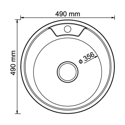 Мойка Mixline круг d-49 + сифон Мойка Mixline круг d-49 + сифон