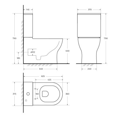 Унитаз - компакт BelBagno Energia BB8134CPR/SC
