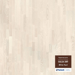 Паркетная доска Tarkett Salsa Art Ясень White Pearl (белый-розовый)